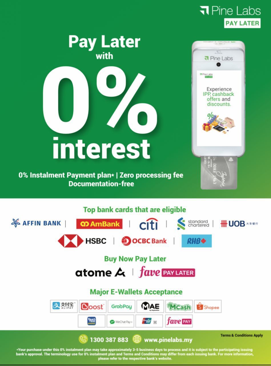 PAY LATER WITH 0% INTEREST
